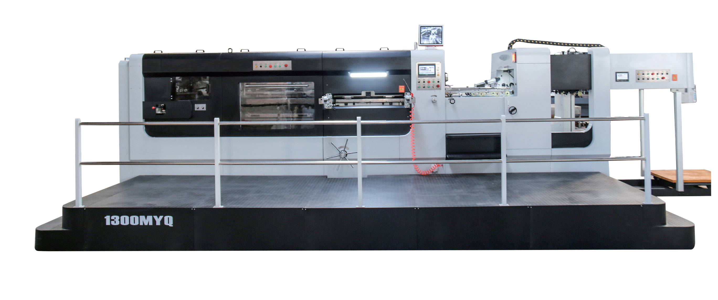 MYQ1300 Automatic die cutting and creasing machine with stripping unit 